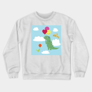 When Dinosaurs Fly Crewneck Sweatshirt